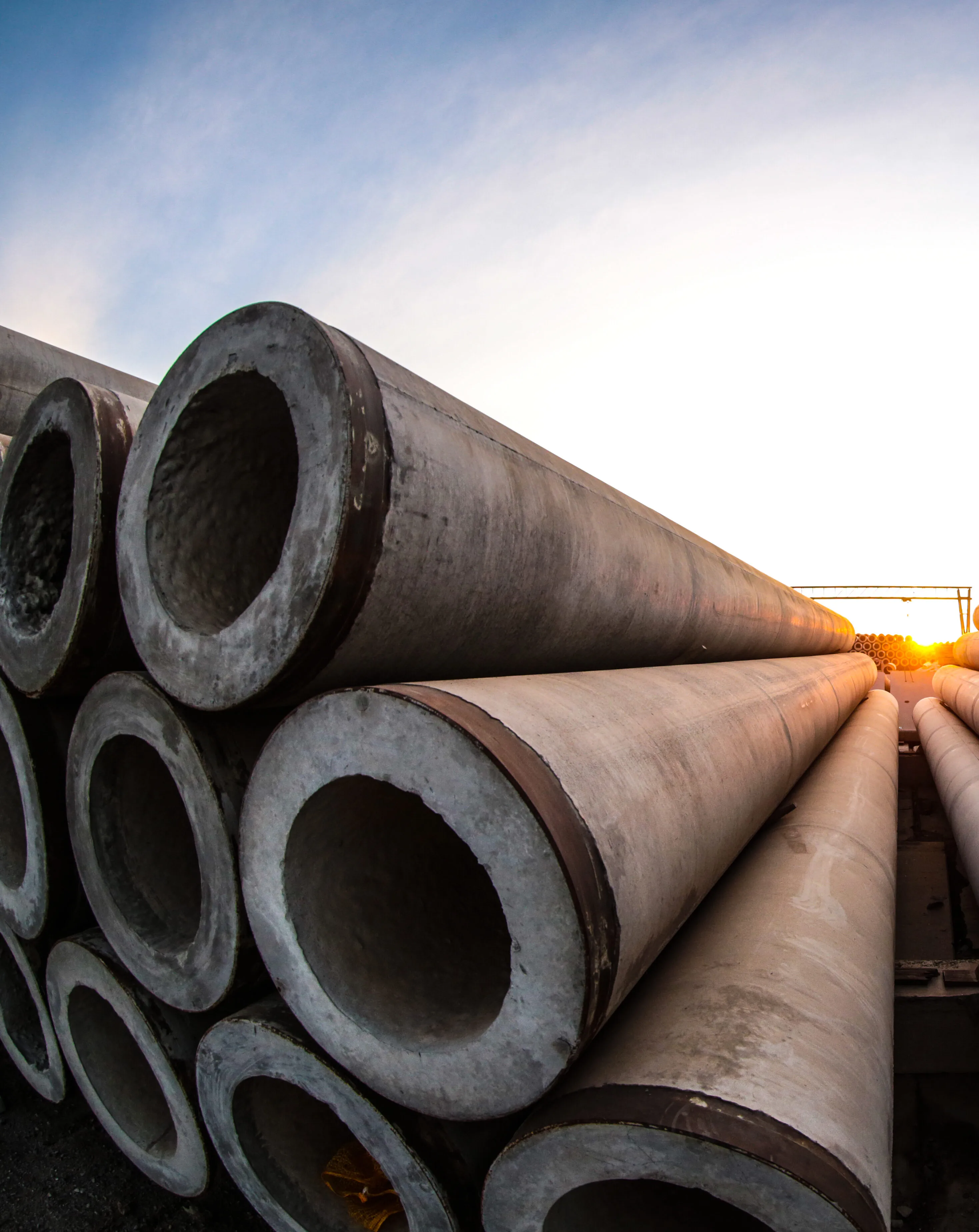 Estaca centrifugada em concreto pré-fabricado Cassol, solução durável e segura, com alta resistência e confiabilidade.